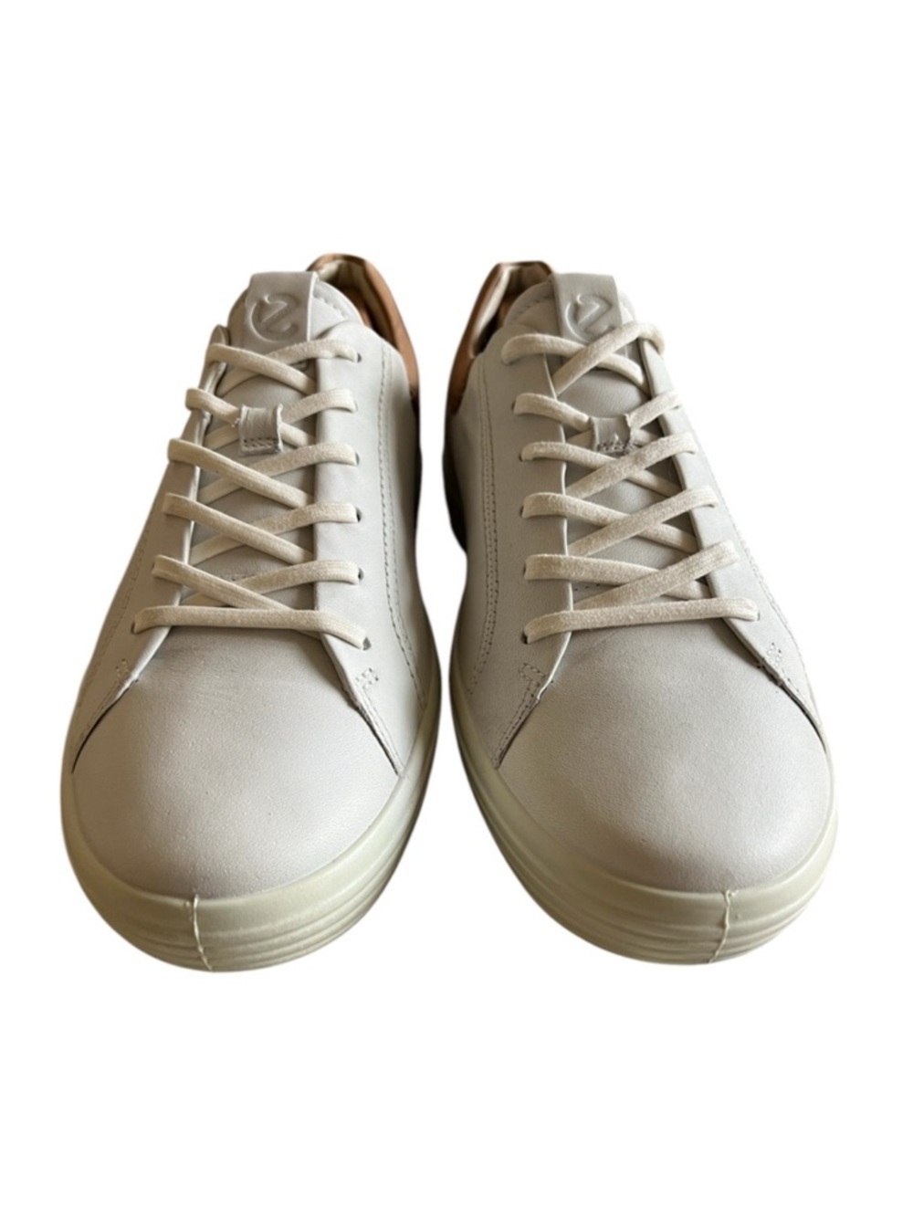 ECCO Soft 7 Men’s White Leather Sneakers US 10 EU 44 Minimalist Casual Shoes - Picture 3 of 9